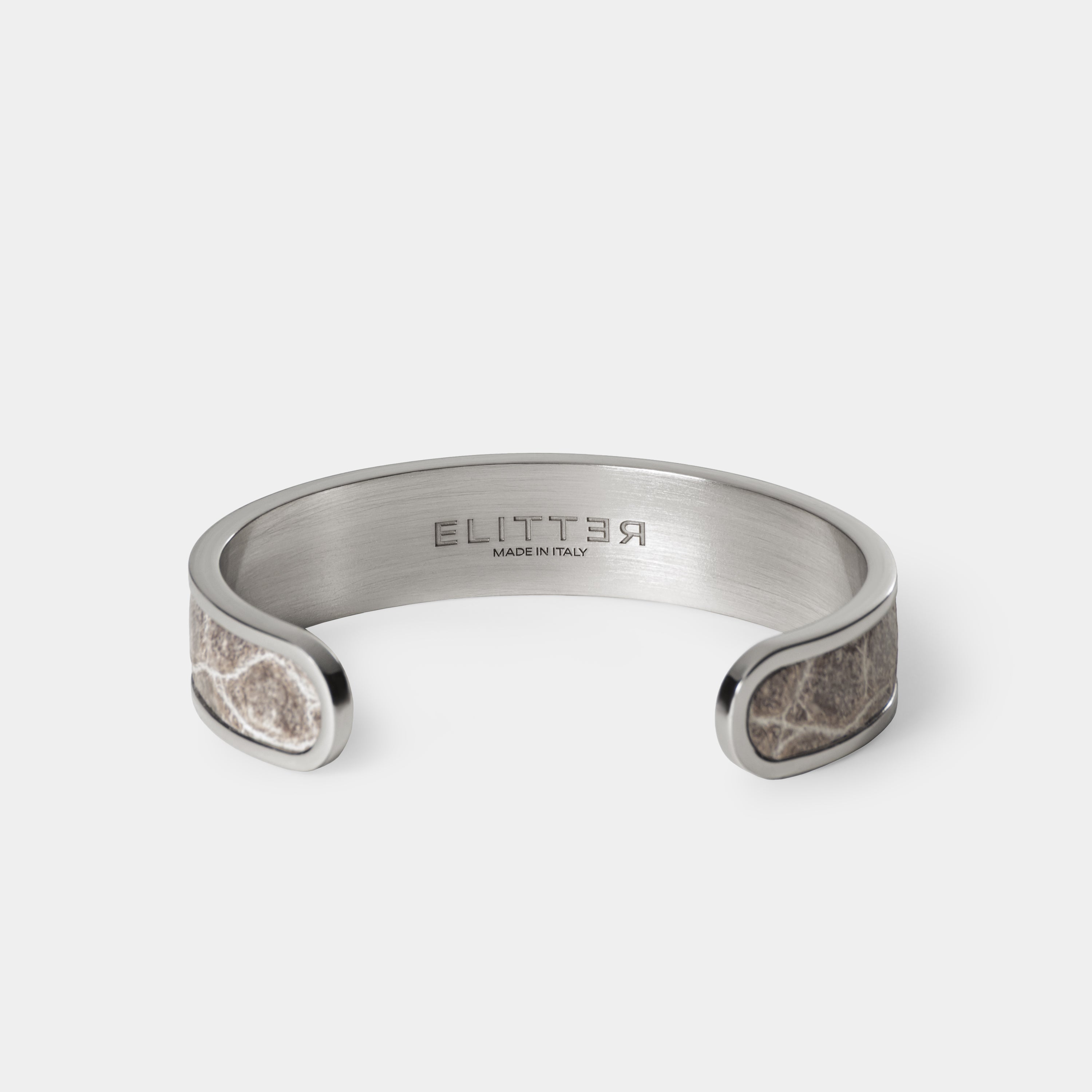 crocodile leather bracelet purum small palladium himalaya back