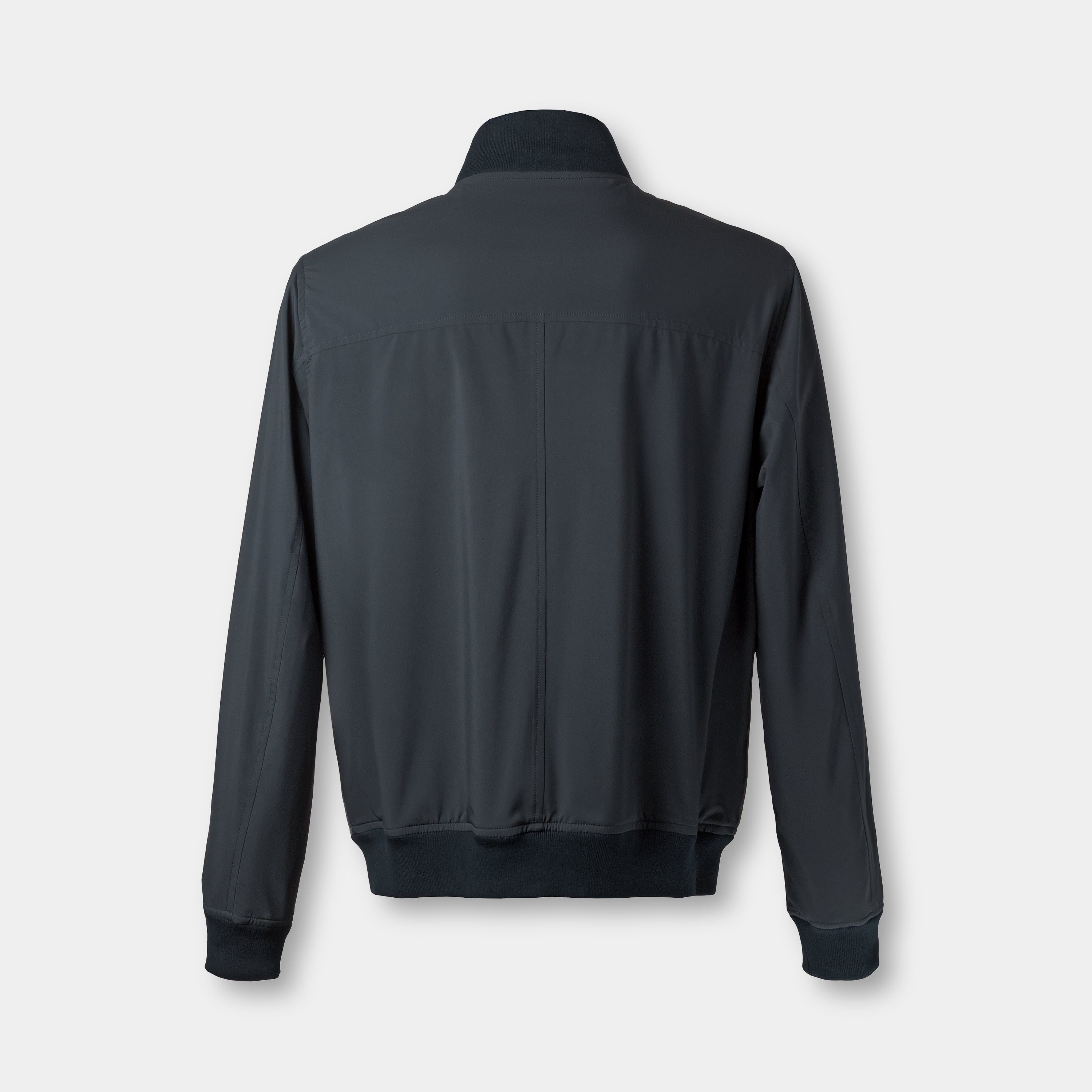 Monaco light bomber back view, technical nylon back panel – Elitter Milano