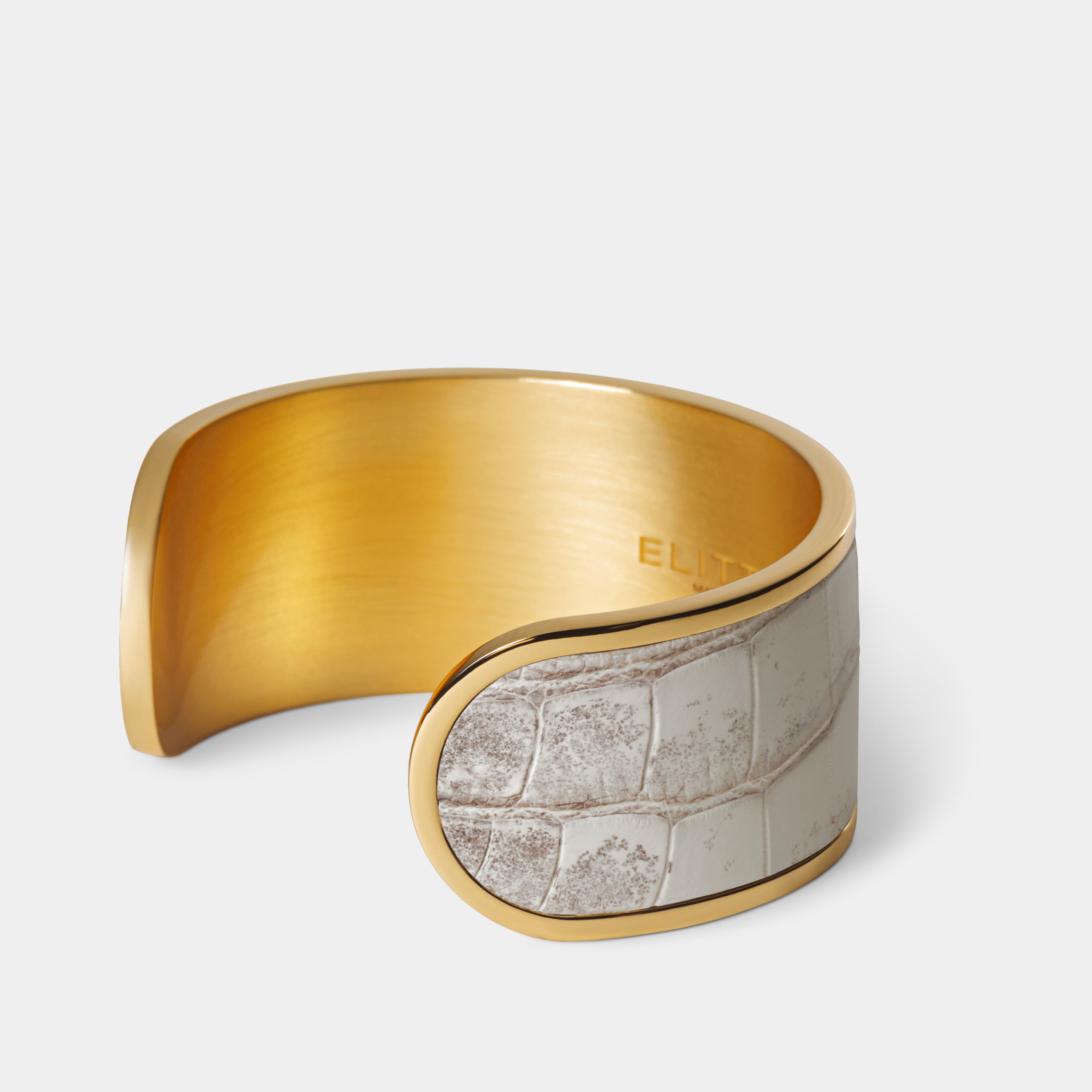 Luxury Crocodile Leather Bracelet — PURUM Big, Elitter Milano |