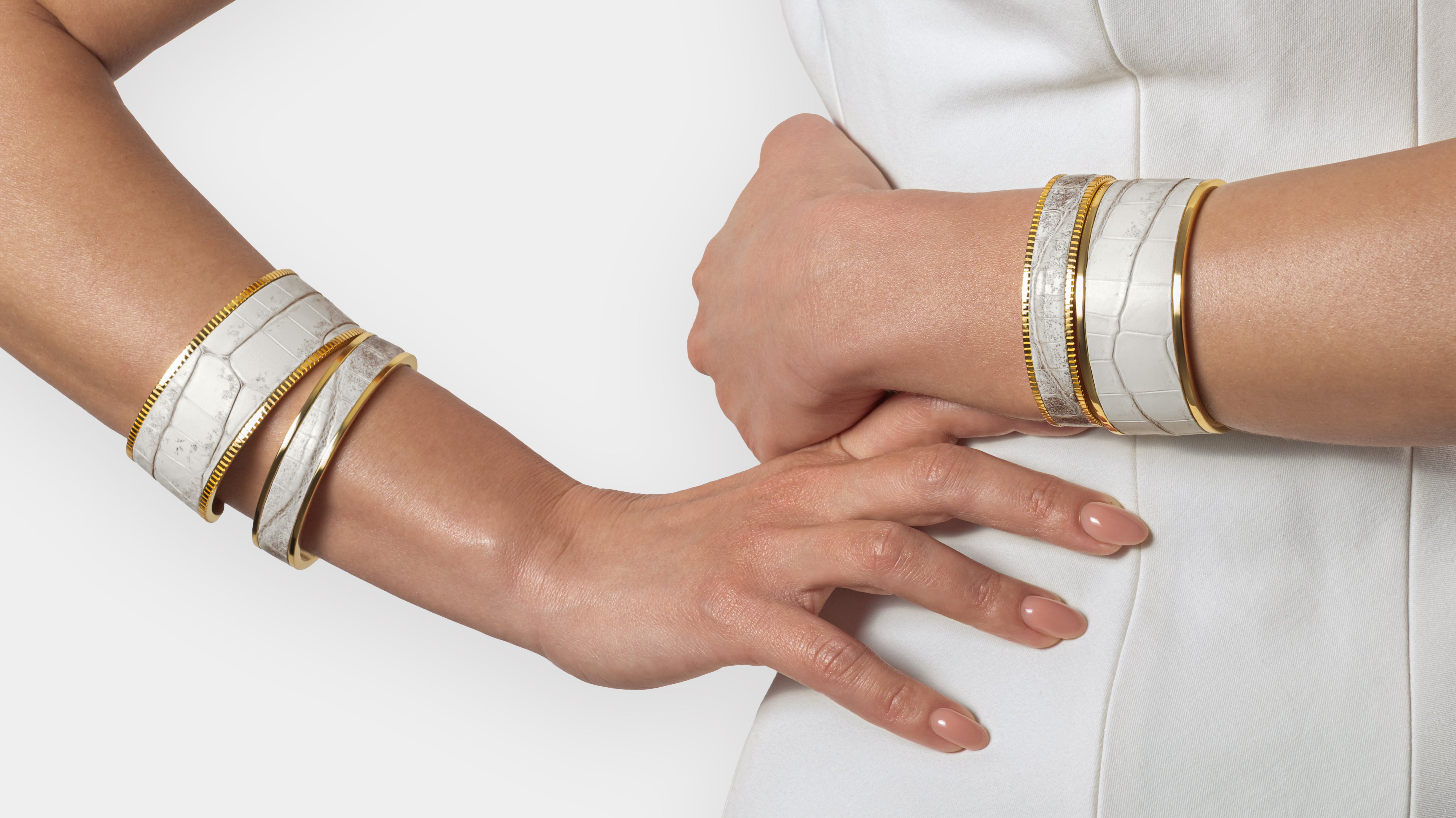 handmade himalaya crocodile leather bracelet by Elitter Milano